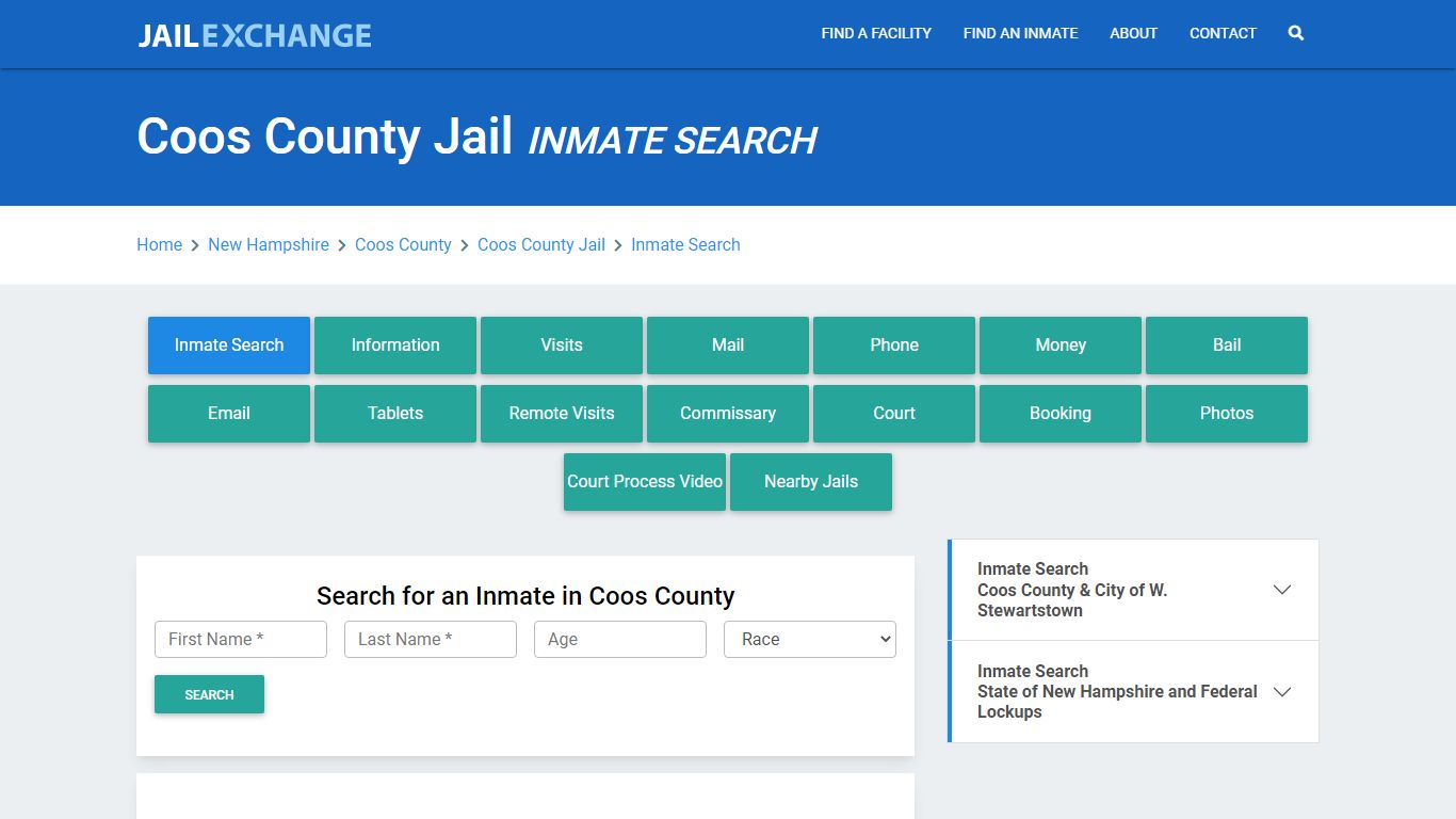 Coos County Jail, NH Inmate Search: Roster & Mugshots